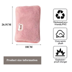 Plug Hand Warmer Electric Hot Water Bag Winter Soft Plush Charging Hot Water Bottle Rechargeable Warm Hand Pocket